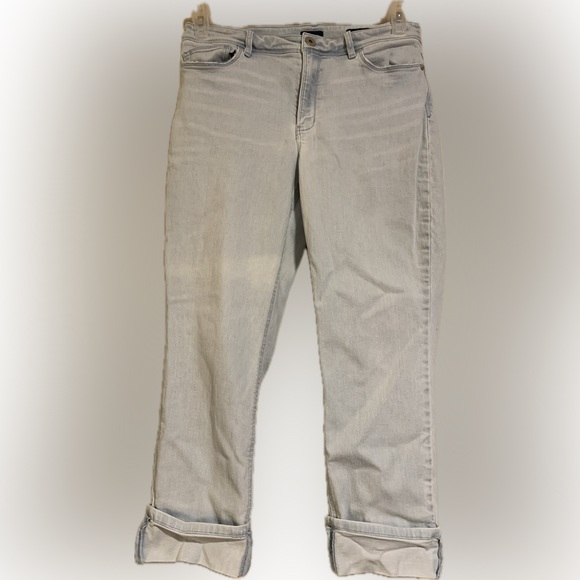 J. Jill denim high rise cropped light wash women’s size 8 - Picture 1 of 7